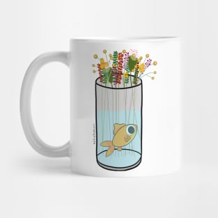 Fishy Floral Vase Mug